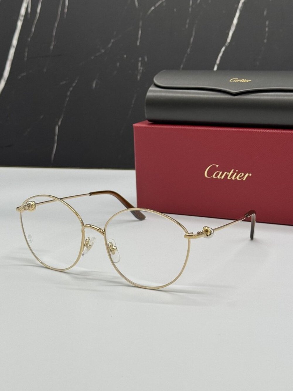 NWT Cartier Gold Women Eyeglasses CT0375O 001 Authentic